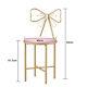 1/2x Pink Velvet Vanity Stool Dressing Table Chair Bedroom Soft Padded Gold Legs