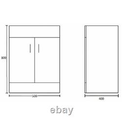 1000mm Combination Pack Vanity Basin Unit & WC Unit and Back to Wall Toilet Pan