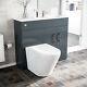 1000mm Dark Grey Vanity Cabinet Basin Unit And Back To Wall Toilet James