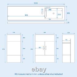 1000mm Dark Grey Vanity Cabinet Basin Unit and Back To Wall Toilet James