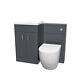 1000mm Freestanding Dark Grey Basin Vanity & Back To Wall Toilet