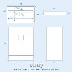 1000mm Freestanding White Basin Vanity & Back To Wall Toilet