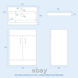 1000mm White Freestanding Vanity Unit with Basin & Rimless Back To Wall Toilet