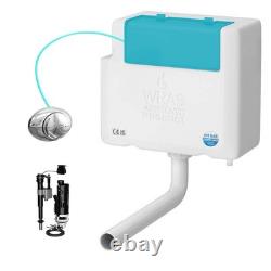 1050mm Bathroom Vanity Basin Back to Wall Unit Toilet Chrome Flush Plate Tap Set