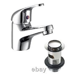 1050mm Bathroom Vanity Basin Sink Back-to-Wall Toilet Cistern Plate Tap & Waste