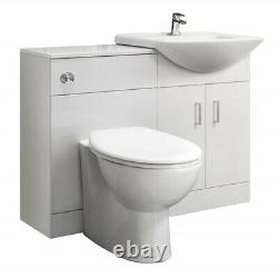 1050mm Bathroom Vanity Basin Sink Unit & Toilet Multiple Pan Options