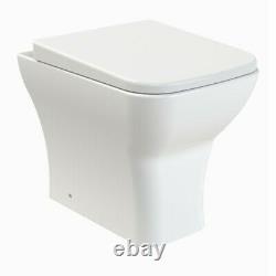 1050mm Combination Vanity & Toilet Set Back to Wall Pan & Seat White Modern