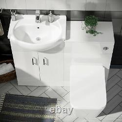 1050mm Flat Pack Vanity Basin Unit, WC Unit and Back To Wall Toilet Ellen