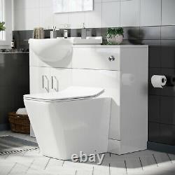 1050mm Flat Pack Vanity Basin Unit, WC Unit and Back To Wall Toilet Ellen