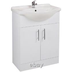 1050mm Gloss White Furniture Set Including Back To Wall Toilet