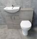 1050mm Grey Ash Finish Bathroom Furniture Vanity Set Basin Sink + Wc Toilet Unit