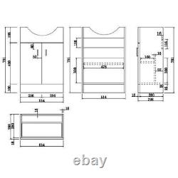 1050mm Toilet & Vanity Unit Ceramic Basin Sink Combined Bathroom Furniture White