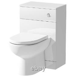 1050mm Toilet and Bathroom Vanity Unit Combined Basin Sink Furniture Gloss White