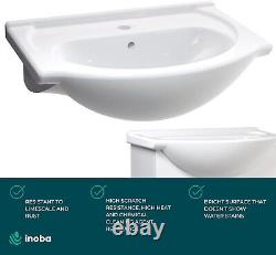 1050mm Toilet and Bathroom Vanity Unit Combined Basin Sink White ASSEMBLED