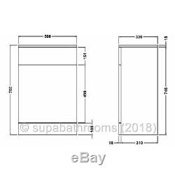 1050mm Vanity Unit Basin Sink Back to Wall Laura Toilet Bathroom Furniture Suite