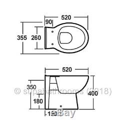 1050mm Vanity Unit Basin Sink Back to Wall Laura Toilet Bathroom Furniture Suite