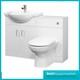 1050mm Vanity Unit & Toilet Unit Bathroom Furniture 550mm + 500mm D Shape Pan