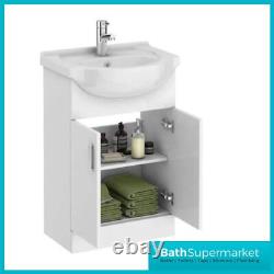 1050mm Vanity Unit & Toilet Unit Bathroom Furniture 550mm + 500mm D shape Pan