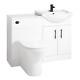 1050mm Vanity Unit Wc Btw Wc Pan Toilet Concealed Cistern, Seat & Tap Black