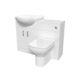 1050mm White Vanity Unit With Wc Unit & Back To Wall Toilet