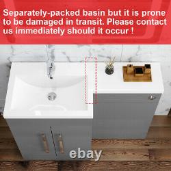 1100mm Bathroom Vanity Unit Basin Sink Cabinet Back to Wall Toilet Furniture