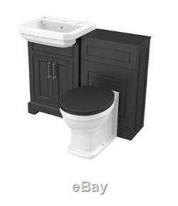 Combined Vanity Unit Toilet Dark Grey, Willesden 21 Single Bathroom Vanity Set