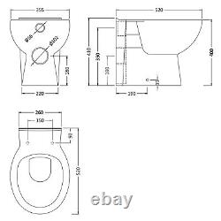 1100mm Combination Pack Vanity Basin Unit & WC Unit and Back to Wall Toilet Pan