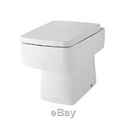 1100mm Combination Vanity & Toilet Set Back to Wall Pan & Seat Walnut Modern