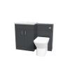 1100mm Freestanding Dark Grey Basin Vanity Unit & Back To Wall Toilet