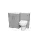 1100mm Grey Vanity Basin Cabinet, Wc Unit & Back To Wall Toilet