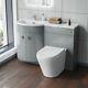 1100mm Light Grey Vanity Unit And Wc Back To Wall Toilet Storage Suite Graham