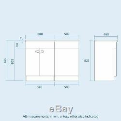 1100mm Light Grey Vanity Unit and WC Back To Wall Toilet Storage Suite Graham