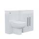 1100mm White Rh Vanity Unit Basin Sink Cabinet And Btw Toilet Flat Pack