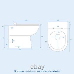 1100mm White Right Hand Basin Vanity Unit & BTW Toilet Flat Pack