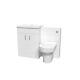 1100mm White Vanity Basin Cabinet, Wc Unit & Back To Wall Toilet