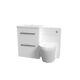 1110mm White Basin Vanity Cabinet, Wc Unit & Back To Wall Toilet