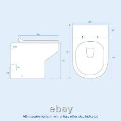 1110mm White Drawers Basin Vanity, WC Unit, Back To Wall Comfort Toilet