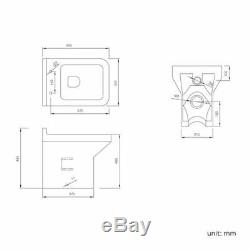 1167mm Cambridge square Grey Combined Vanity Unit Back to Wall Pan toilet wc