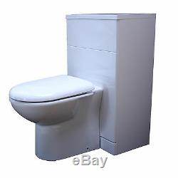 1250 Back To Wall Vanity Cabinet Ceramic Basin Sink 650 Toilet Unit & Pan White