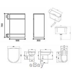 1350mm Vanity Unit with 500 Back to Wall Unit + TAP