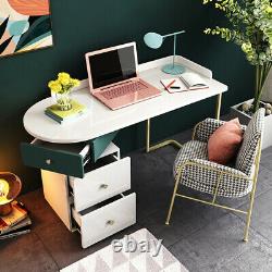 138cm Computer Table Desk with Rotatable Drawer Workstation Dressing Tables Vanity