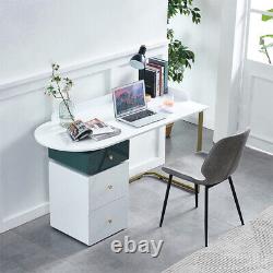 138cm Computer Table Desk with Rotatable Drawer Workstation Dressing Tables Vanity