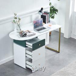 138cm Computer Table Desk with Rotatable Drawer Workstation Dressing Tables Vanity