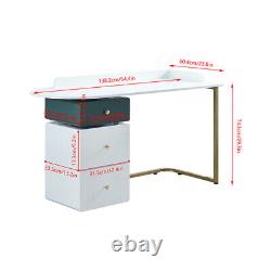 138cm Computer Table Desk with Rotatable Drawer Workstation Dressing Tables Vanity