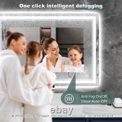 14x10 Inch LED Vanity Mirror Wall Mounted Bathroom Mirror with Front & Back Li