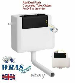 1567mm Matt White Combined Vanity Unit Back to Wall Pan Toilet Wc floor stand