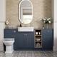 1820mm Vanity Unit Back To Wall Toilet Shelf Storage Combination Blue Furniture