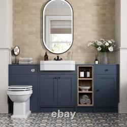 1820mm Vanity Unit Back To Wall Toilet Shelf Storage Combination Blue Furniture