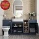 1820mm Vanity Unit Back To Wall Toilet Shelf Storage Combination Blue Furniture