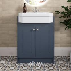 1820mm Vanity Unit Back To Wall Toilet Shelf Storage Combination Blue Furniture